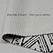 USTIDE Boho Cream & Black Cotton Rug - Washable, Hand Woven Fringe, Farmhouse Bath & Doormat - 2'x3'