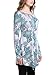 BAISHENGGT Women's Crewneck Long Sleeve Handkerchief Hem Tunic Top X-Large Green Floral