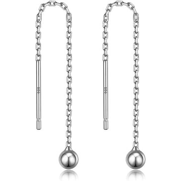 thumbnail image 2 of 925 Sterling Silver Threader Tassel Chain Drop Dangle Earrings For Women Gold Sparkling Butterfly Birthstone Long Fringe Earring Bling Line Wedding Stud Earring Jewelry Christmas Gifts For Mom - Product Details 2 of 14