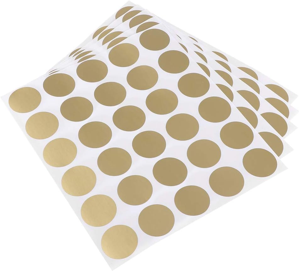 150 Autocollants à Gratter Ronds Dorés + Stylo - Pour Cartes De Grattage DIY, Jeux, Mariage, Noël