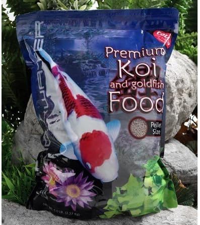 Blackwater Creek Color Koi Fish Food - 5 lbs. (Medium Pellet) with Exclusive Bonus Max Ponds Calendar Magnet