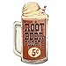 Open Road Brands 40171 Embossed Tin Sign, Root Beer Float Die Cut