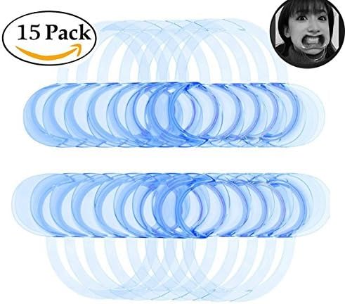 15 Pack Dental Retractor for Speak Game,Juliu C-SHAPE Teeth Whitening Intraoral Cheek Lip Retractors Mouth Opener ,Best Dental Tool Small & Medium for Adults & Kids