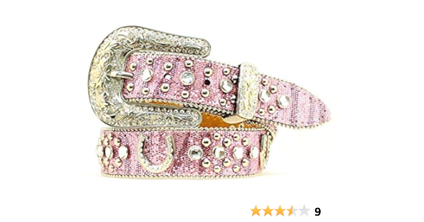 horseshoe belt buckle with rhinestones