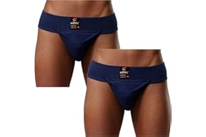 WMX Gym Cotton Supporter Back Covered with Cup Pocket Athletic Fit Brief Multi Sport Underwear Pack 2
