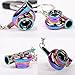 HJJ HAMIST Spinning Turbo Keychain Keyring Turbocharger Turbine Key Chain Drift Racing Neo Rainbow