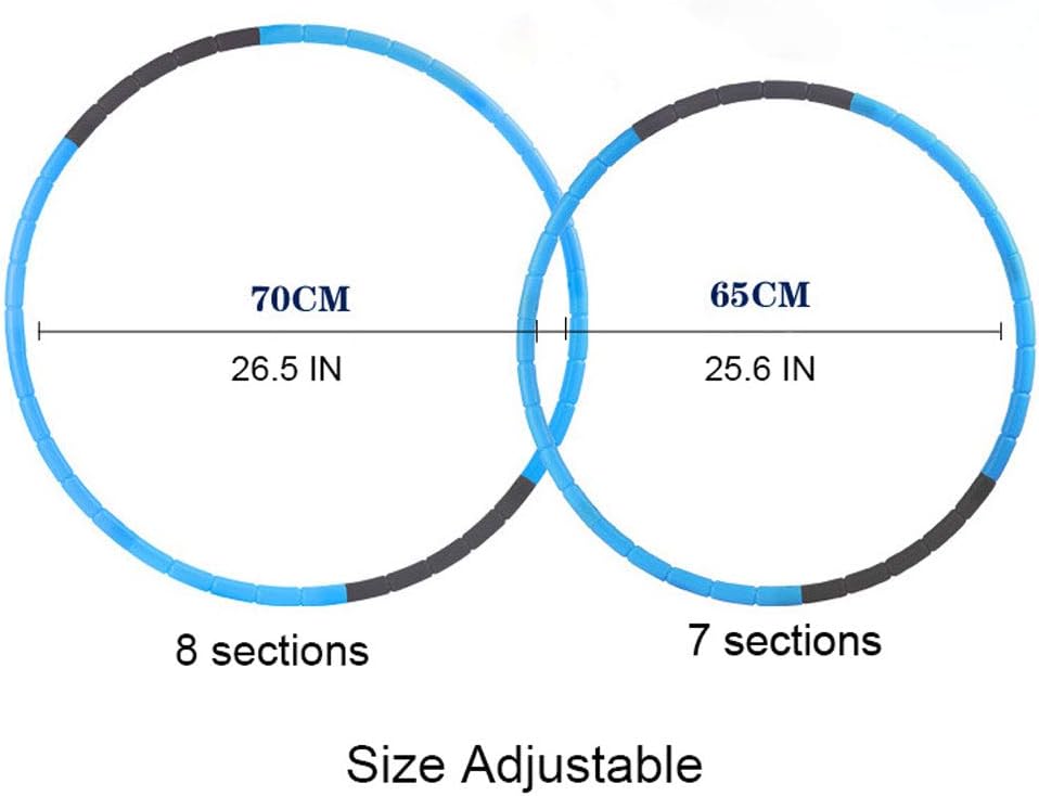 Kids Fitness Hoop - Weight & Size Adjustable- Body Building Plastic Children Gymnastics Toys- Diameter 26.5 Inches,Blue - Image 5
