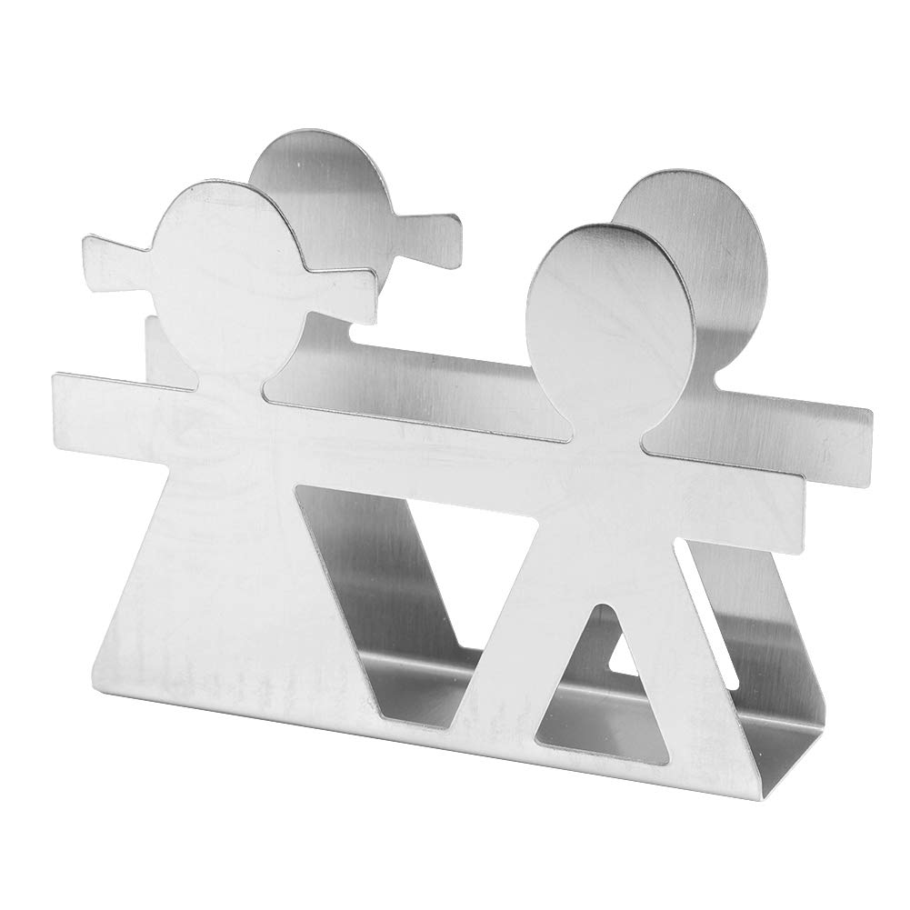 Napkin Holder Napkin Dispenser Serviette Holder Silver Metal for Cocktail Stainless Steel Modern Serviette Holder Rack Table Decor Lover for IC Card Straw Holder kitchen Home Appliances