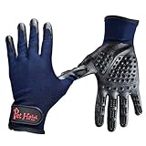 Pet Gloves for Hair Removal (2 Pack) - Right + Left Hand Pet Grooming Glove Set for Cat Dog Horse with Long & Short Fur | Gentle Brush Massage | Washing Deshedding Kit | Yankee Gift Idea Under 20