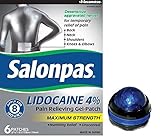 Salonpas LIDOCAINE and Harmony Massage Roller Ball Bundle! Salonpas Lidocaine 4% Pain Relieving Maximum Strength Gel Patch with Massage Roller Ball (COLORS VARY)