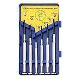 Dstore Precision Screwdriver Set, 6 Pc Star & Flathead Head Screwdriver with Case, Mini Screwdriver Kit for Glasses/Watches/Small Appliances Repair