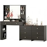 Ieejdn Makeup Vanity Desk with Lights, Vanities VT-108