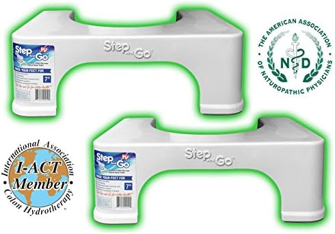 Step and Go 7" Double Pack NEW - Proper Toilet Posture for Healthier Results!