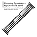 Solomo for Apple Watch Band Replacement, Decorated Handmade Luxury Jewelry Faux Pearl Bracelet Elastic Stretch iWatch Strap with Women Wristband for Apple Watch Series 4 / 3 / 2 /1 (42MM / 44MM Black)