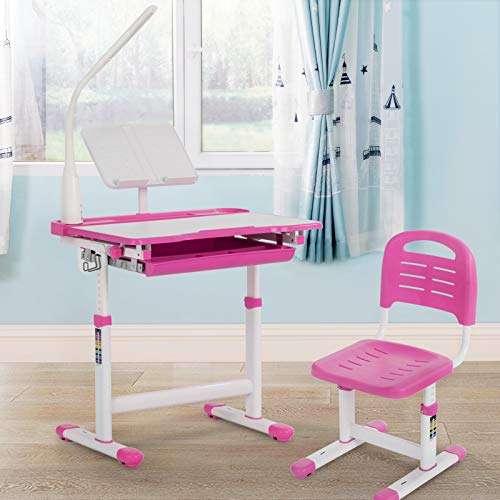 Mecor Kids Desk and Chair Set Height Adjustable,Children Student Sturdy