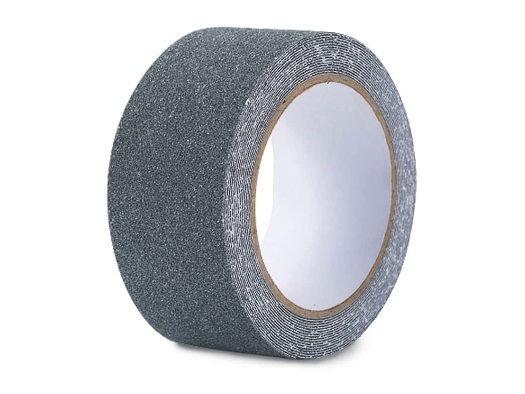 Anlising Anti-Slip Safety Tape, Non-Slip Tape, Self Adhesive Non Skid Strip Tape, Anti-Slip Adhesive Tape, Strong Traction Grip Tape, for Stairs,Treads,Steps,Ramps,Decks,Walkways(50MM x 5M, Grey)