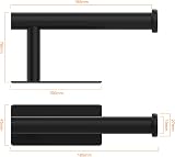 Ibergrif MK34052B Black Chrome Toilet Roll Holder, Self Adhesive, No Drilling view 3