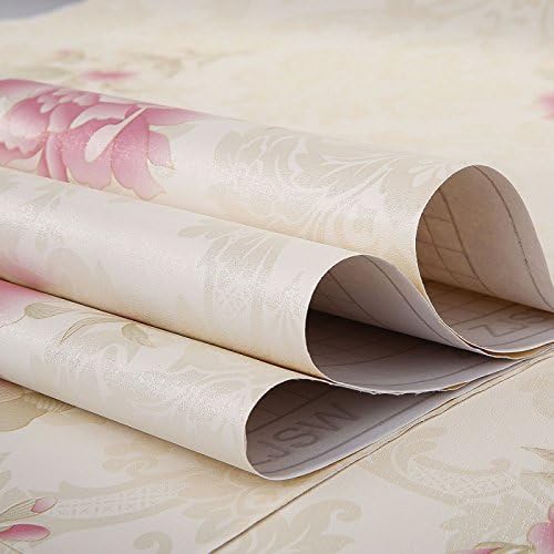 YUELA Brand PVC Self-adhesive Wallpaper Wallpaper Rubber Wild Style Bedroom Living Room Background Sticker 45cm Width 10m Pack 6644 Skin-colored Base Lavender, Yellow Base Pink 2001