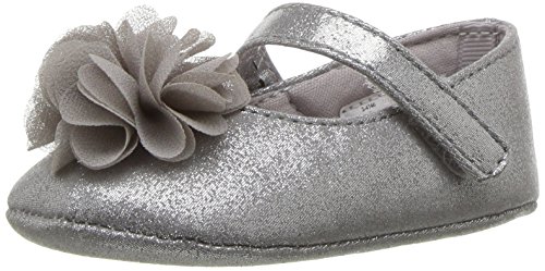 Baby Deer Girls' 02-4746 Mary Jane Flat, Silver, 3 Child US Infant