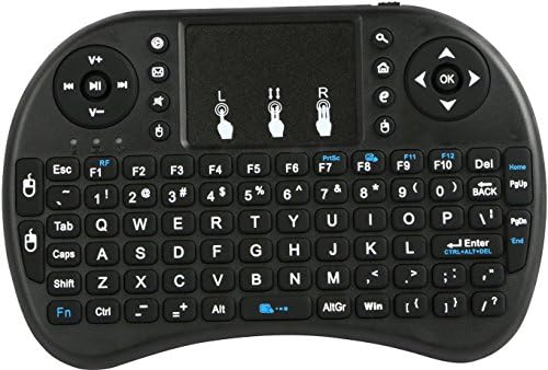 GPCT Mini Portable Handheld 2.4GHz Wireless Keyboard with Touchpad 72 Keys QWERTY Multimedia Keyboard for Smart TV Box, Media Player