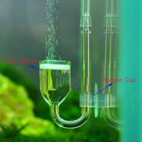 Co2 Nano Glass Diffuser For Plant Aquarium Skimmer Tank Suction