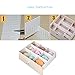 Onerbuy 8pcs Adjustable Grid Drawer Dividers DIY Plastic Closet Separator Tidy Organizer Container for Underwear Socks Belt Office Supplies(White)