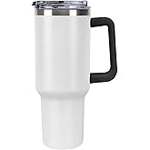 Custom 40oz Tumblers with Handle Personalized Car Cup with Photo Text Logo Travel Cup Stainless Steel Insulated Cups, Customized Birthday Gifts for Family and Friends