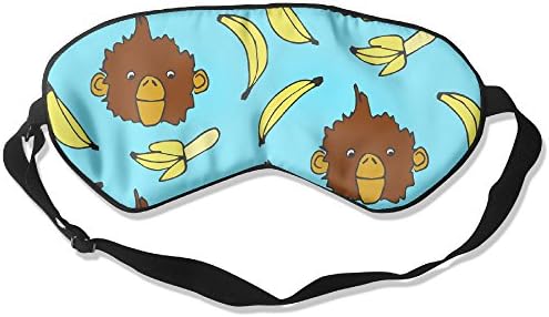 LaiER Monkey Banana Pattern Lightweight Goggles Blinders Silk Eye Sleeping Mask Soft Cover Eye Shade Plane Blindfold