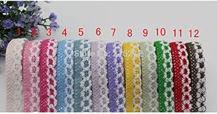 tela cinta de encaje azul