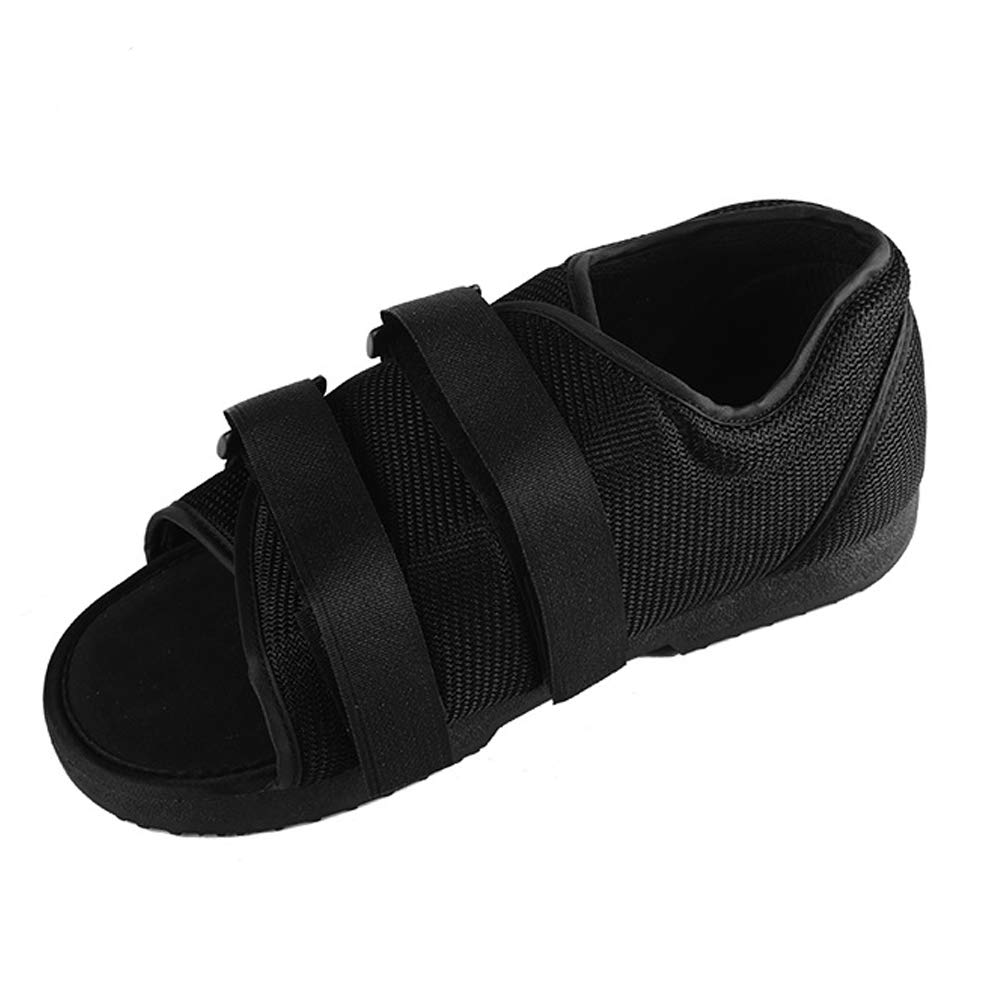 Medical Grade Post-Operation Heel Weight Bearing Shoe Surgery Open Toe Shoe Orthopedic Sandal Breathable Touch Fastening Slippers for Arthritis Diabetic Edema Swollen Feet (Right or Left Foot)