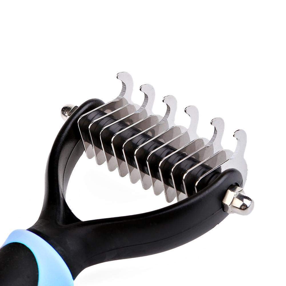 2 Sided Stainless Steel Rake Pet Professional Grooming Tool for Cats