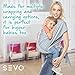 Soft Baby Wrap Sling Carriers – 100% Natural Cotton Safe for Newborn – Styles Infant Blankets – Perfect for Shower Gift - Color Grey