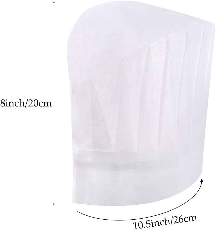 Sntieecr 30 Pack 8 Inch Kids White Paper Chef Hats, Adjustable Chef Toques Kitchen Chef Caps for Cooking, Baking, Party Favors, Home Kitchen, School and Restaurant: Home & Kitchen