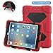 iPad Mini Case, ACEGUARDER Full Body Protective Cover Kids Shock Proof Case with Built-in Screen Protector & Adjustable Kickstand for Apple iPad Mini 1 2 3 (Red/Black)