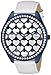 GUESS Women's U0535L2 Iconic Blue & White Dazzling Hearts Over-Sized Watch