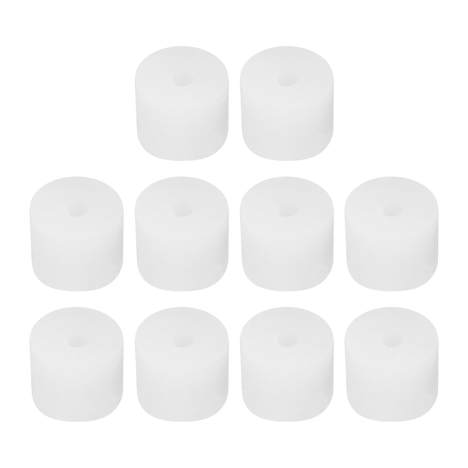 PATIKIL Silicone Rubber Flat Washer, 10 Pcs 0.79" OD x 0.2" ID x 0.59" Thickness Sealing O Ring Water Hose Gasket Assortment Kit Heat Resistant Washer for Plumbing Valve Machinery, White
