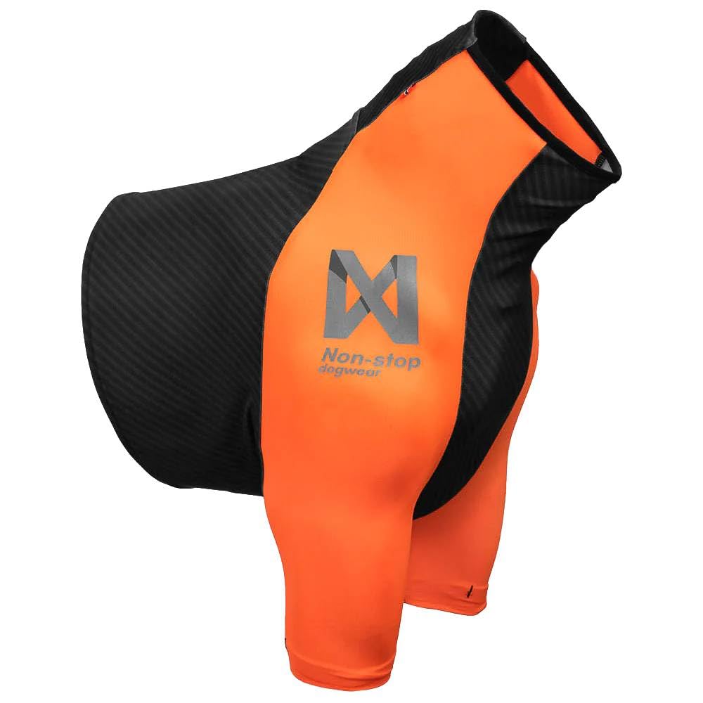 Non-stop dogwear Protector T-Shirt, Black/Orange - M