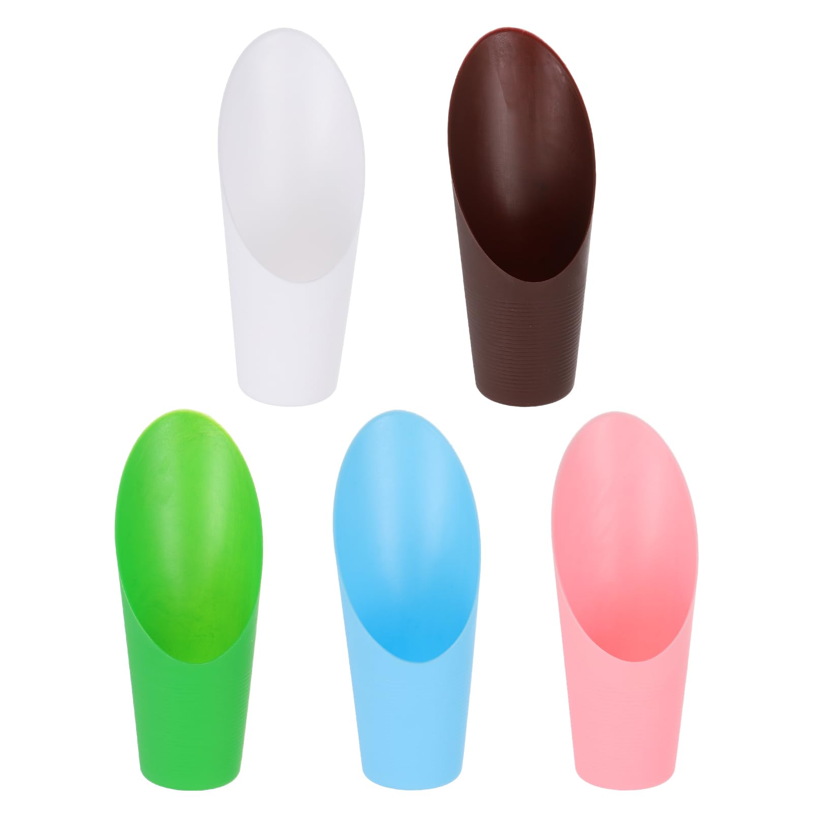 PATIKIL Bonsai Soil Scoops, 5 Pack Plastic Garden Shovel Potting Scoops Gardening Tool for Plant Flower Succulent, 5 Colors