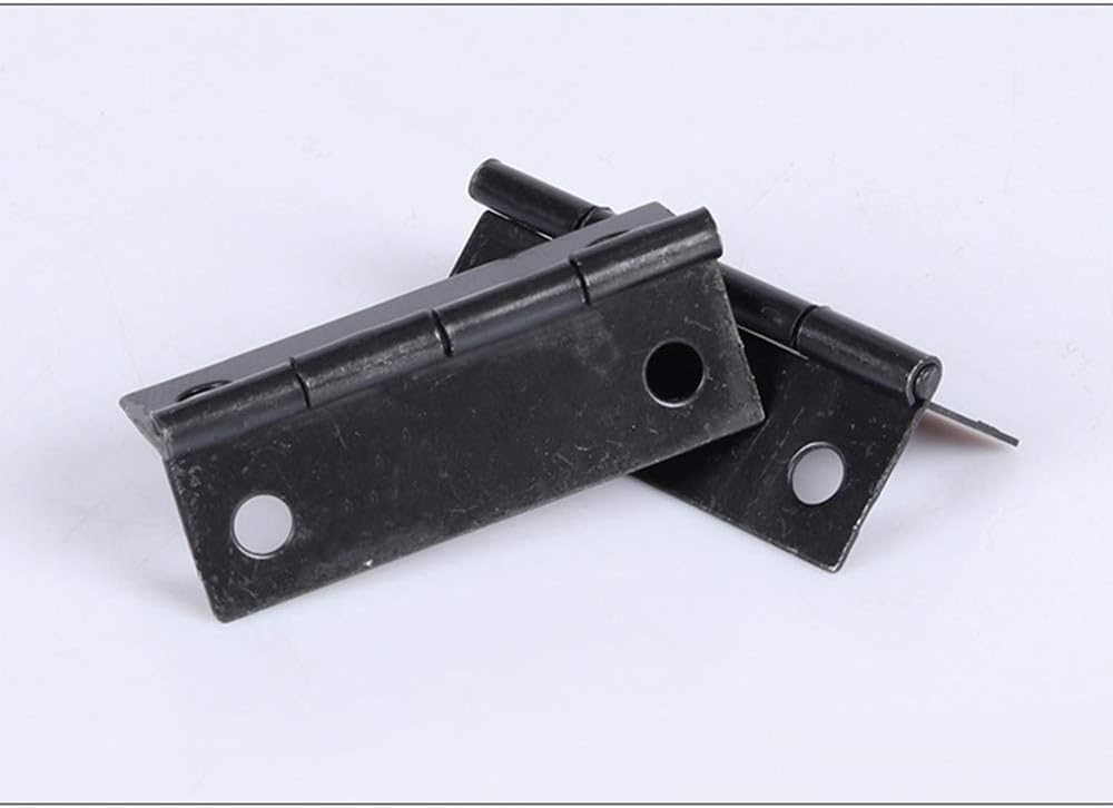 Mini Hinges, 1.3 inch Small Hinges, Used for Wooden Boxes Jewelry Boxes, cabinets (4 Pieces), Black, 24x18x1 - Image 5