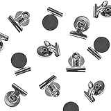 Heavy Duty Mini Silver Refrigerator Magnet Hook Clips for Photo Displays, Hanging Home Decoration, Arts & Crafts, Office Organizing (8 Pack)