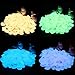 Tomnk 200PCS Glow Stones in the Dark Glow Pebble for Garden Walkway and Decor, 4 Colors, with Gift of Glow in the Dark Butterfly