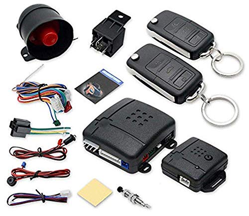 Style 1 Car Central Lock Universal Auto Remote Central Kit Vehicle Door Lock with Shock Sensor + Contorl Box + 2 Replacement Remote Contorl for Car Central Door Lock