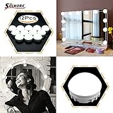 SOLMORE Mirror Lights LED Vanity Mirror Lights Kit Hollywood Style Flexible 12 Dimmable LED Light Bulbs Lighting Fixture Strip for Makeup Table Set in Dressing Room with Dimmer and USB Power Supply