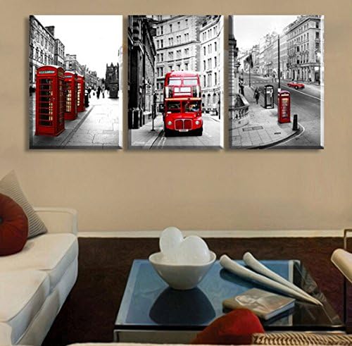 Nats Trading 3 Panels 30 x 50 cm Modern Wall Painting London City Picture Home Decorative Art Picture Paint On Canvas Prints