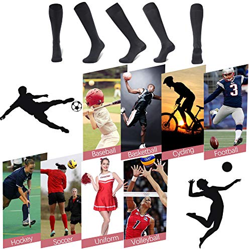 image for Getspor Football Socks, Women's Men's Athletic Knee High Performance T