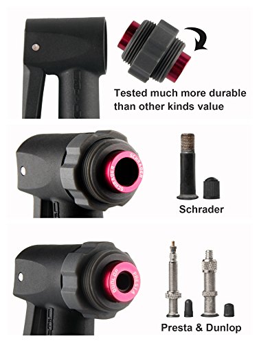 Bike Pump with Gauge, Anti corrosion Lighter Alumium Barrel, Schrader Presta Dunlop Universal, High Pressure Bicycle Floor Pump 160 PSI/11 BAR Color Optional
