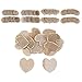Baosity 20 Pieces Natural Wood Oval/Heart / Round Shapes Multi-Hole Wooden Pendant for Counted Cross Stitch Kit DIY Home Christmas Decoration Ornaments - 50mm Circle