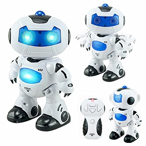Leegor Boutique Music & Light Remote Control Robot Toy Intelligent Walking Space Robot Toys Birthday Present Developmental Toy