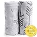 Kids N’ Such Jersey Knit Cotton Baby Changing Pad Cover & Diaper Changing Pad Liner, Gray, 2 Pack