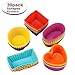 Silicone Cupcake Liners 30 Pack, Reusable Bento Box Inserts Small muffin cups, 5 Shapes 6 Color Baking Cups for Cakes, Jelly,Chocolate Shell-lined Dessert and Lunch-boxes Snacks Separator